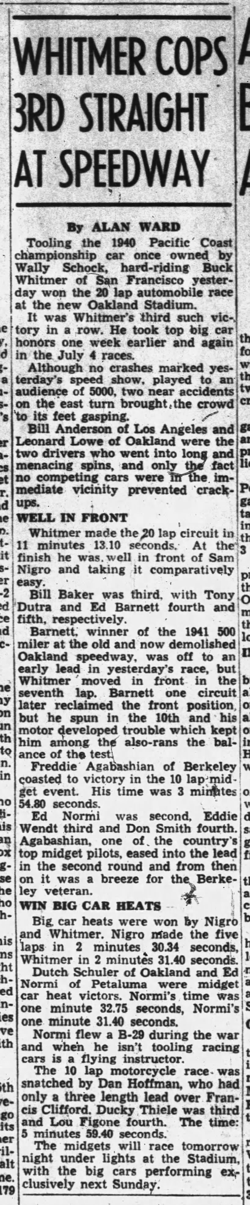 Results July 7, 1946