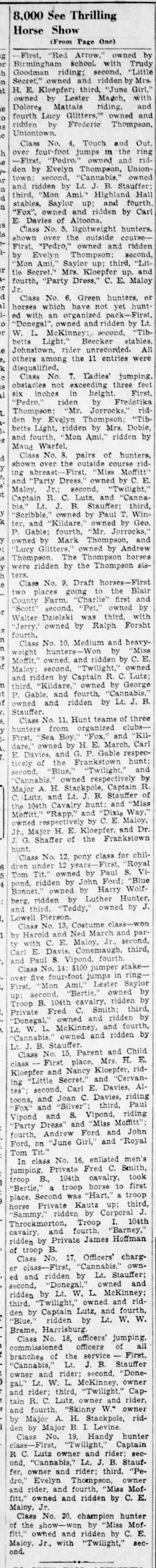 Part 2-Thrilling Horse Show-8 Sept 1936