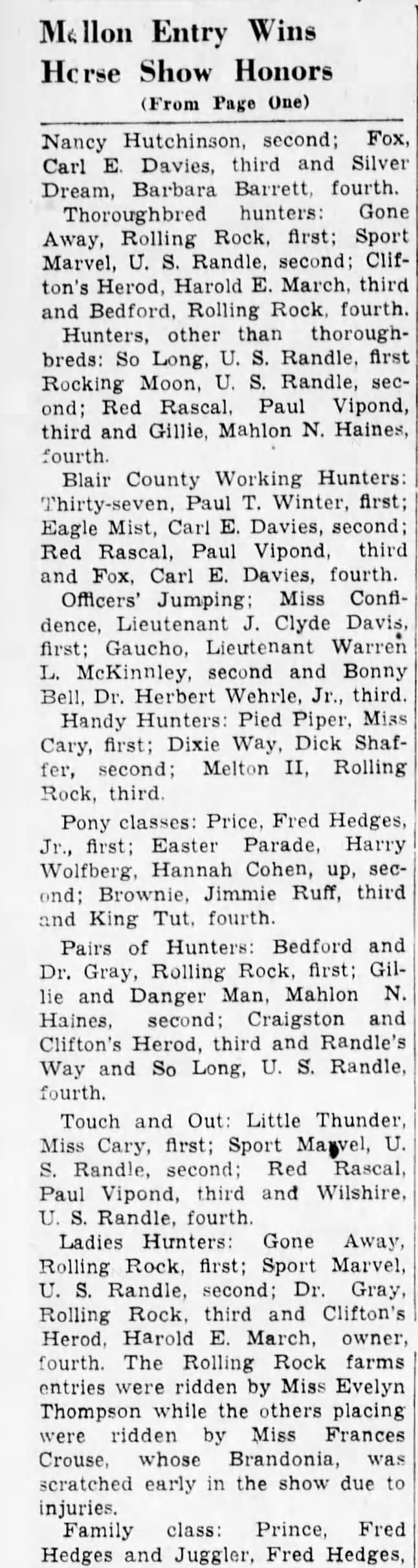 Part 2-Horse Show-6 Sept 1938