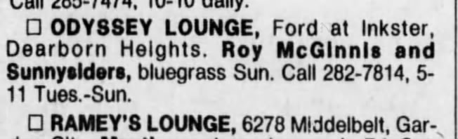 Odyssey Lounge 1980