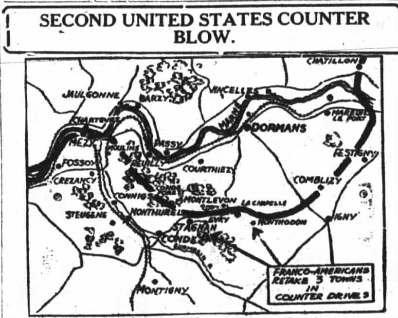 WWI map Pok Eagle Jul 19, 1918 page 1