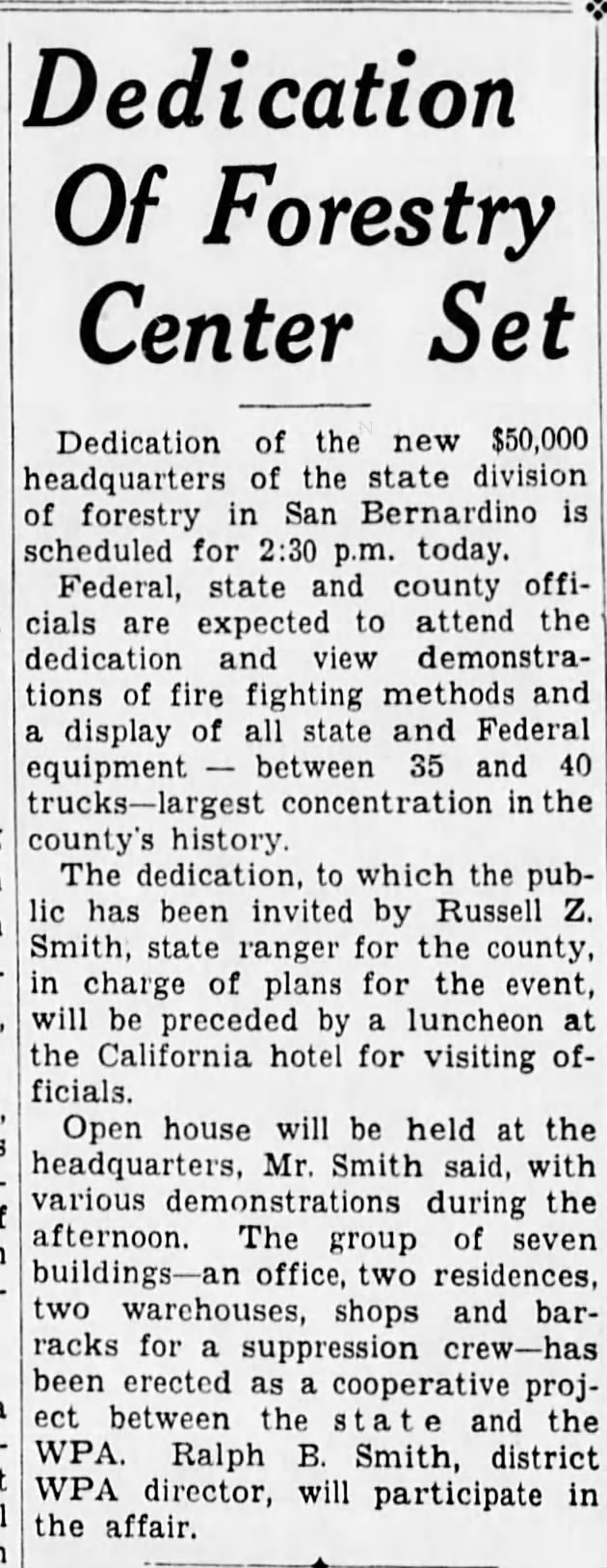 Dedication of Forestry Center Set  4/19/1937