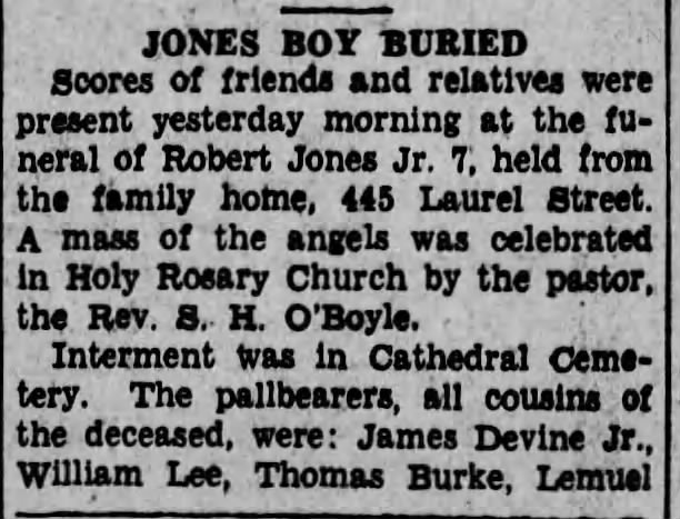 5-5-1936 Robert Jones Jr. Funeral part 1