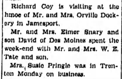 Chillicothe Constitution-Tribune, 22 Dec 1932, Hickory Items.