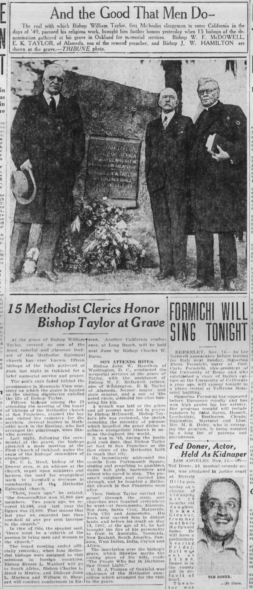 Methodists honor Bishop Taylor