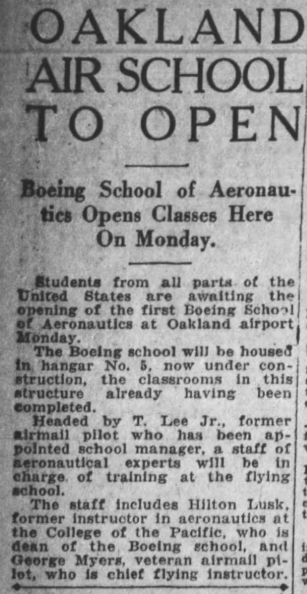 Boeing School of Aeronautics opens