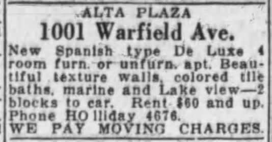 1001 Warfield Ave. -- Alta Plaza Apartments