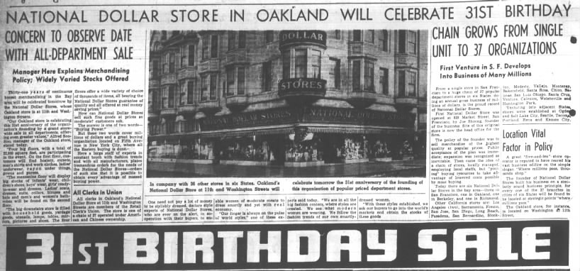 31st birthday of stores