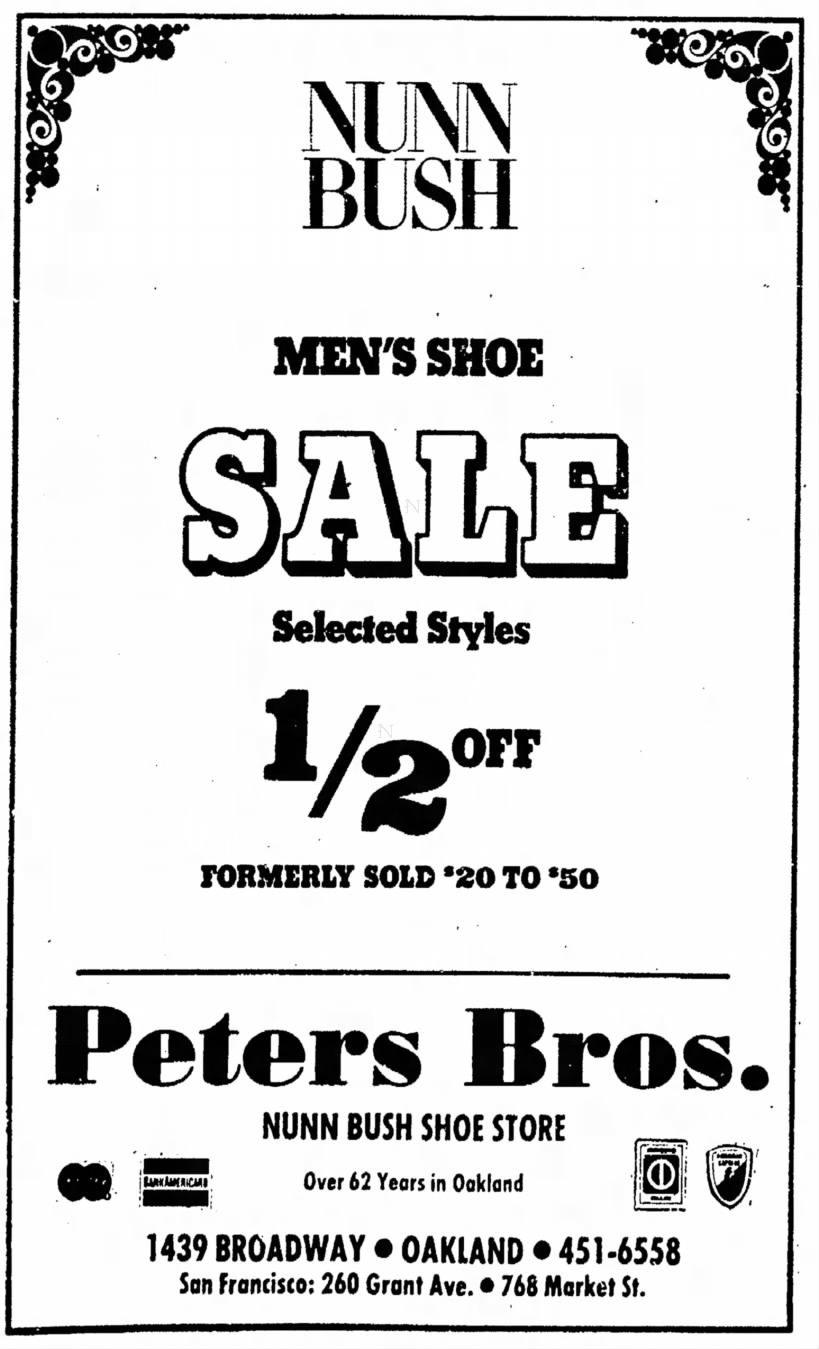 Peters Brothers -- Nunn Bush shoes