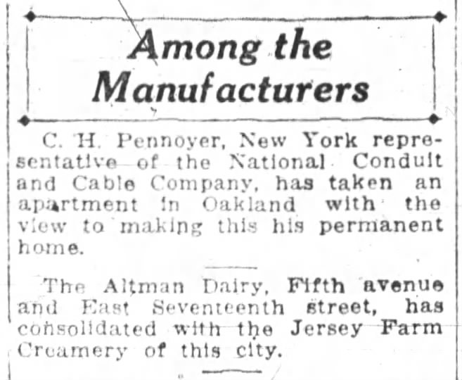Altman Dairy (later Willowbrook) consolidates with Jersey Farm Creamery