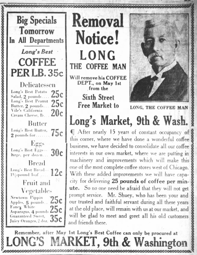 Long the Coffee Man - moving from New Free Market to own Market