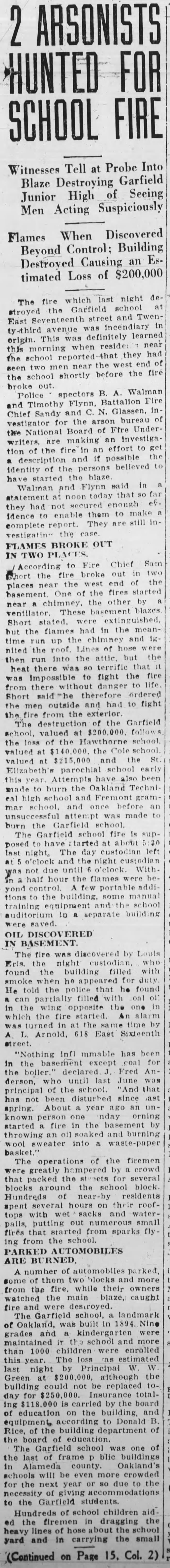 Garfield School fire (p1)