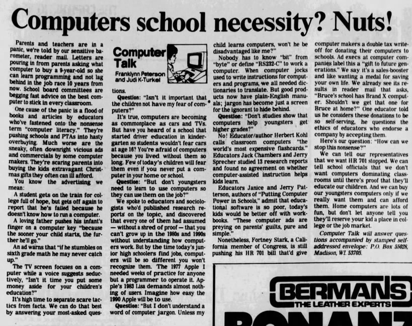 Computer Talk, November 1983