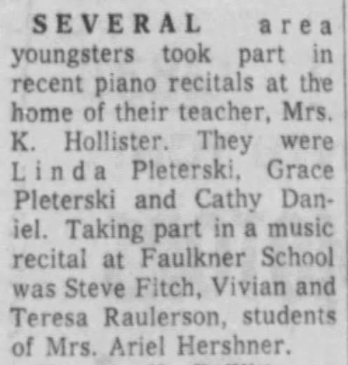 1966 Ariel's piano students