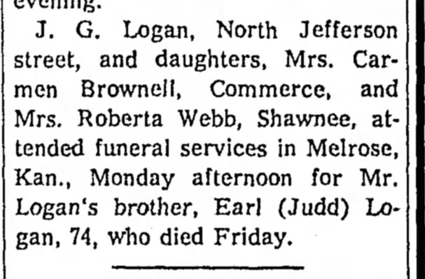 Cap and daughters attend brother Earl's funeral 1961