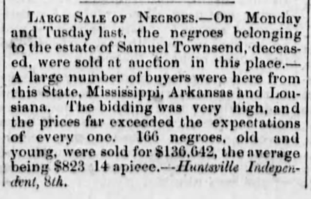 Townsend slave likely scattered Athens TN Post 12141860p2
