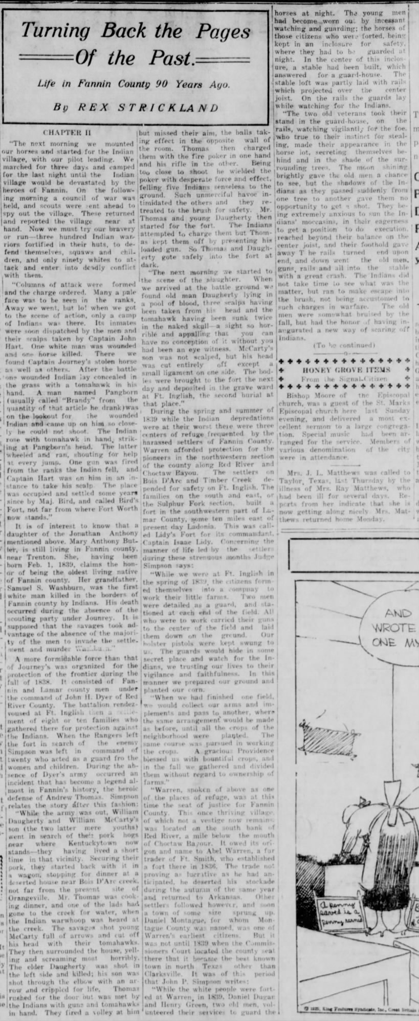 Ft. Inglish - Bonham Daily Favorite - Mar 1, 1929