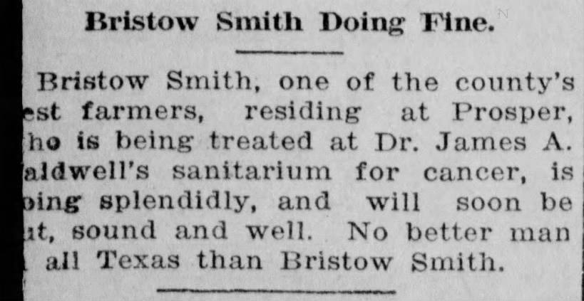 W. B. Smith - McKinney Weekly Democrat-Gazette - Sept. 4, 1913