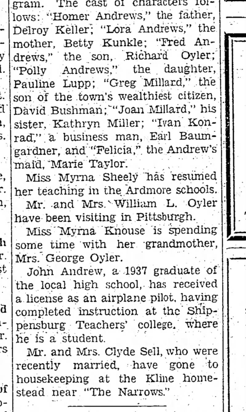 March 18 1941 G-Burg Times
Clyde & Isabelle