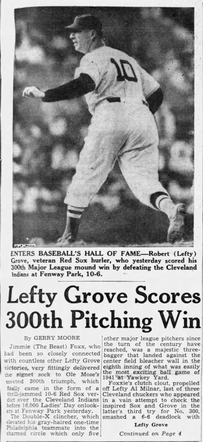 Lefty Grove's 300th Win Part 1