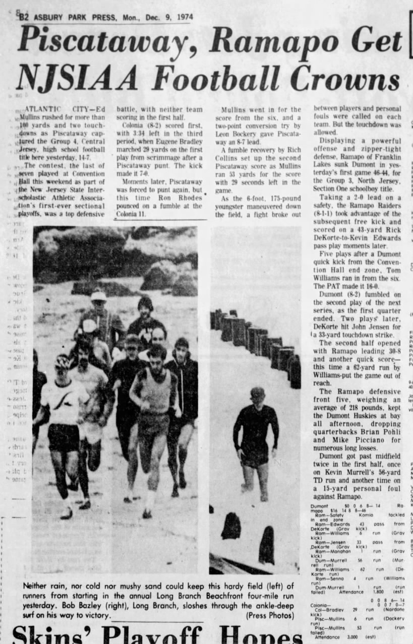 Dumont recap Asbury Park 12/9/74