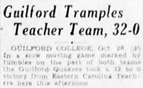 Guilford tramples Teacher team, 32–0