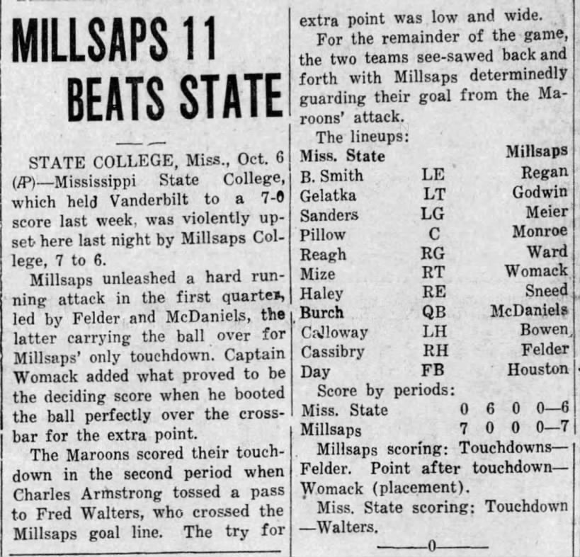 Millsaps 11 beats State