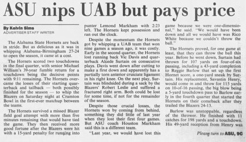 ASU nips UAB but pays price