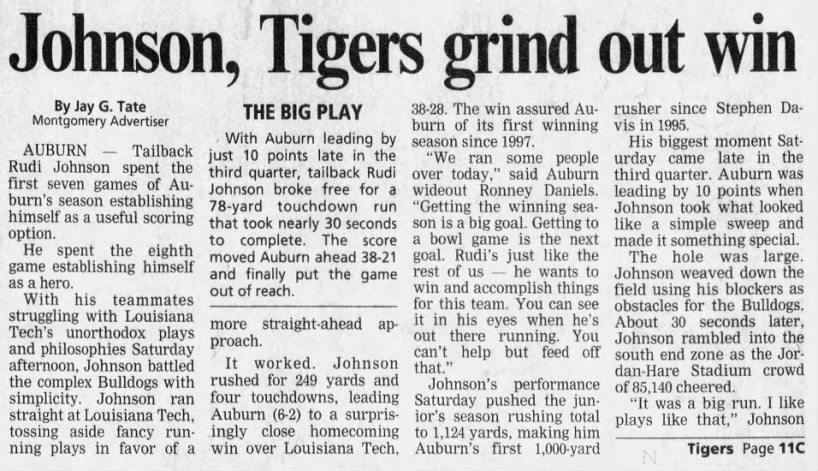 Johnson, Tigers grind out win