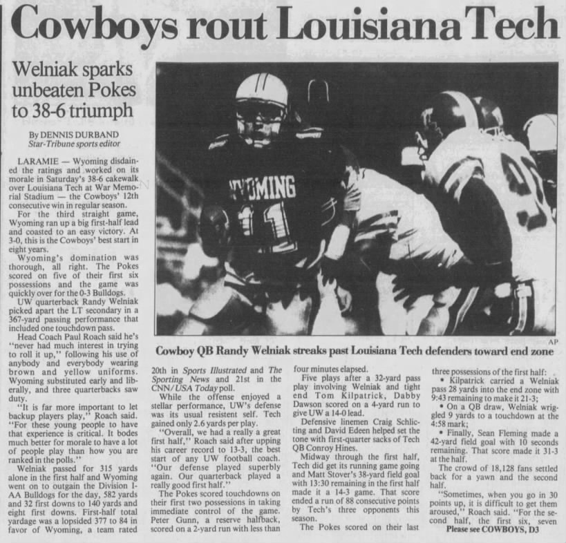 Cowboys rout Louisiana Tech