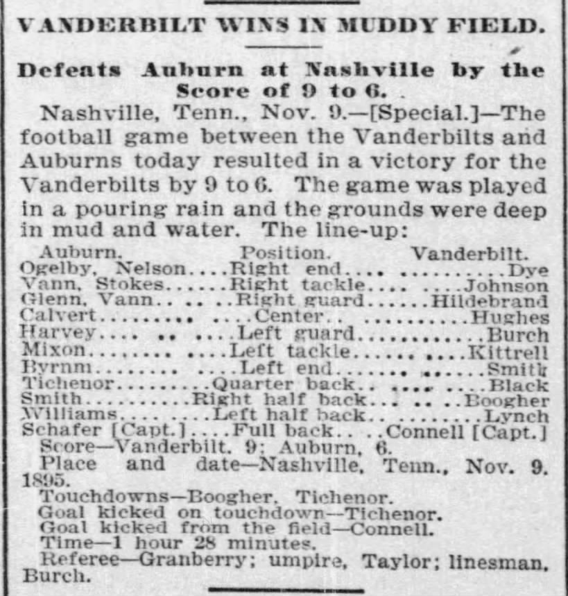 Vanderbilt wins in muddy field
