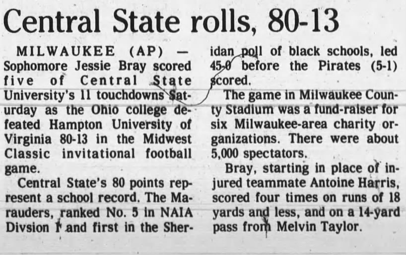 Central State rolls, 80–13
