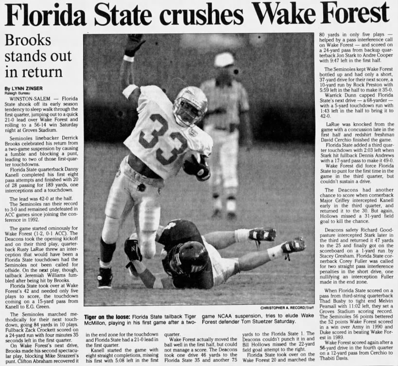Florida State crushes Wake Forest