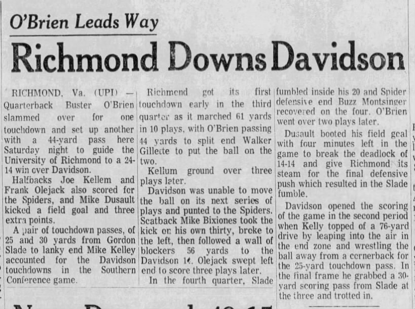 Richmond downs Davidson