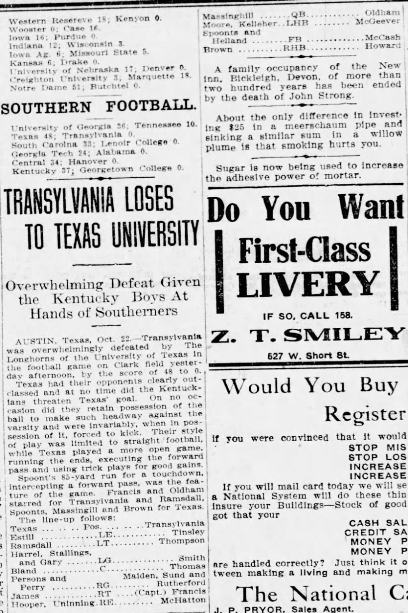 Transylvania loses to Texas University