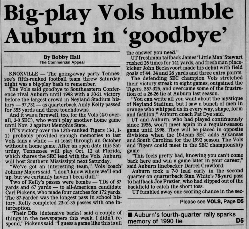 Big-play Vols humble Auburn in 'goodbye'