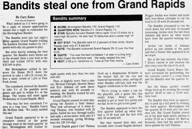 Bandits steal one from Grand Rapids