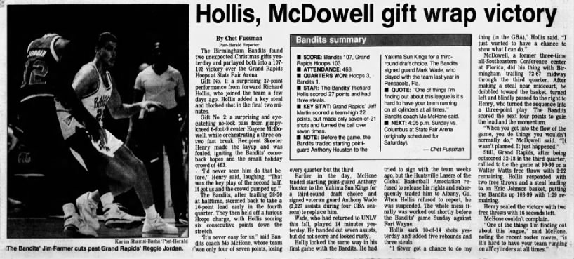 Hollis, McDowell gift wrap victory