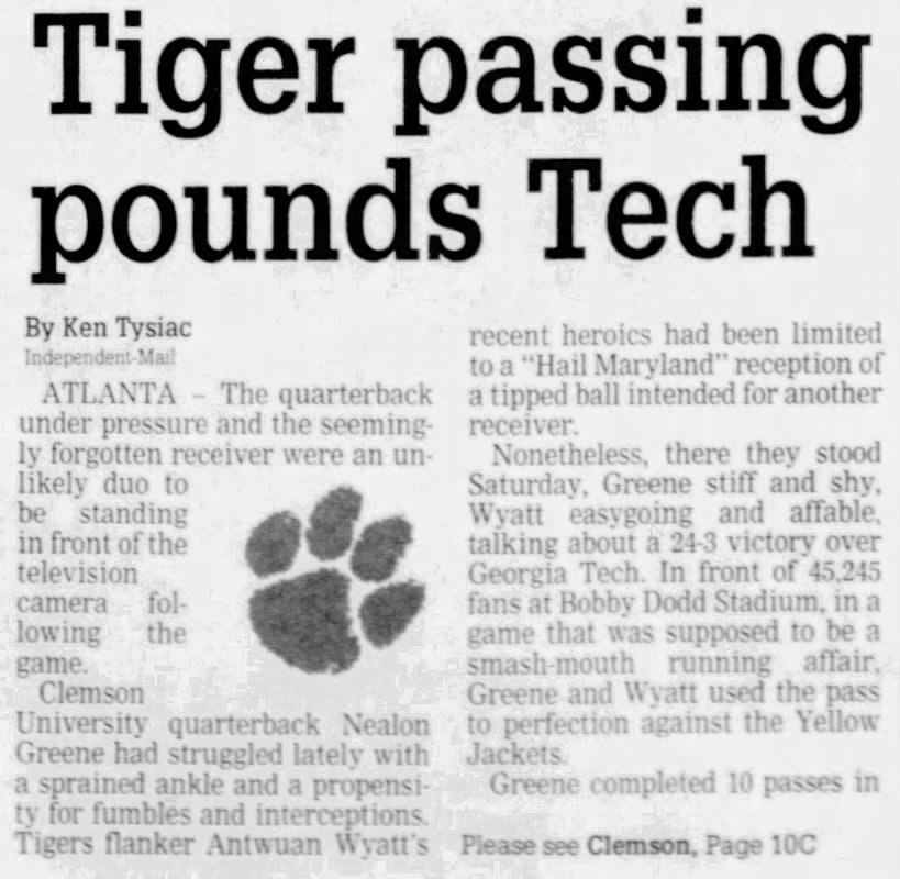 Tiger passing pounds Tech