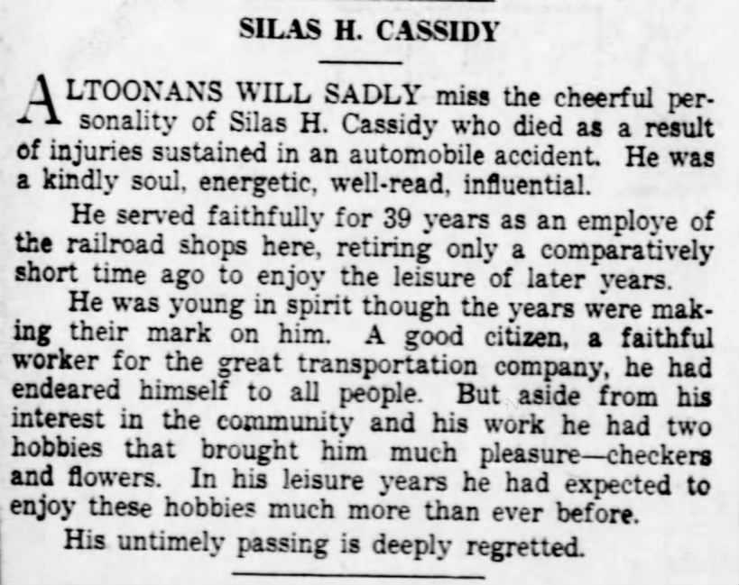 Silas H Cassidy