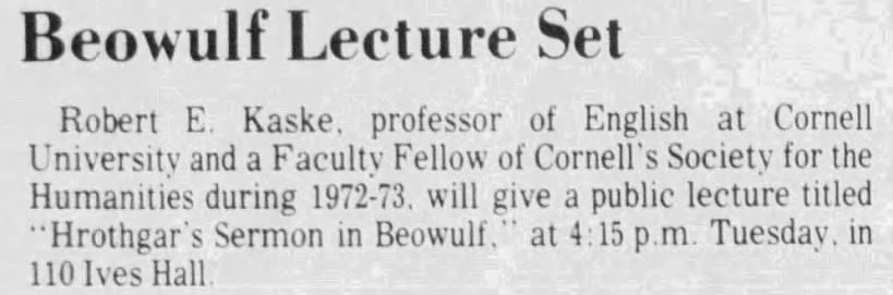 Beowulf Lecture Set