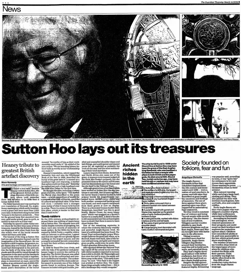 Sutton Hoo lays out its treasures