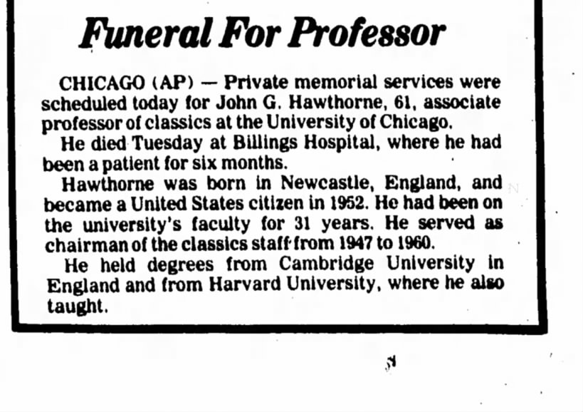 Funeral for Professor