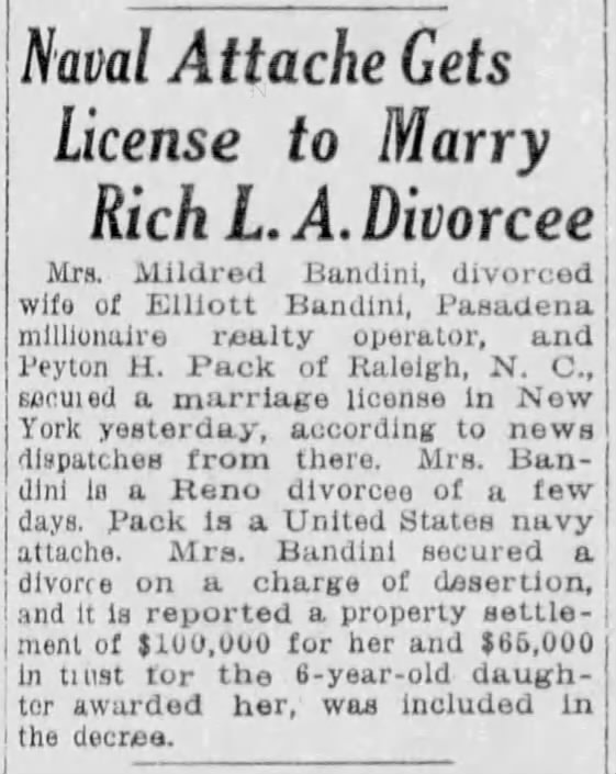 Naval Attache Gets License to Marry Rich L.A. Divorcee