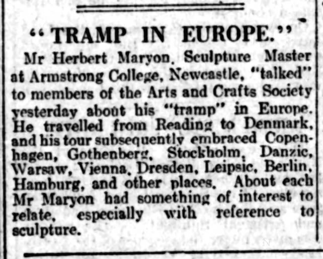 "Tramp in Europe."