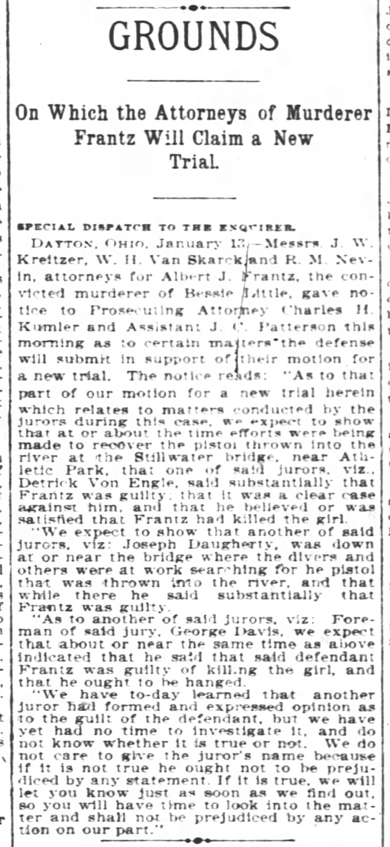 14 January 1897 Cincinnati Enquirer