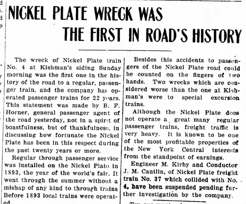 nkp first wreck 8/1905