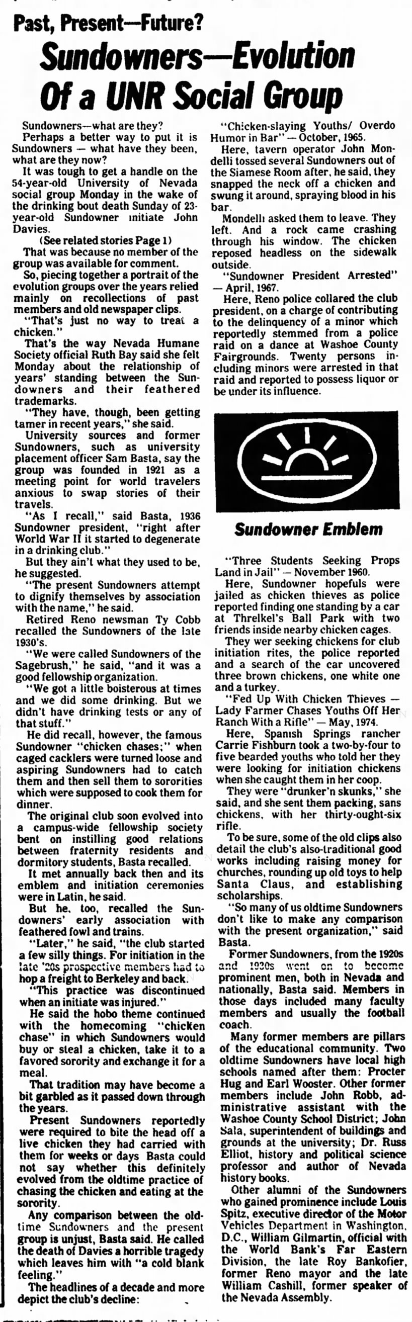 sundowner history 14 oct 1975