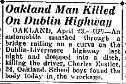 Accident on road, 1941
