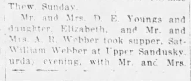 A R Webber and William Webber 12 Aug 1915.  William Webber back from S.D.